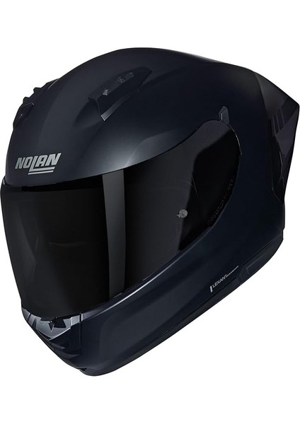 N60-6 Sport Argento Mat Siyah Gümüş Cam Kapalı Motosiklet Kaskı 333 Xl