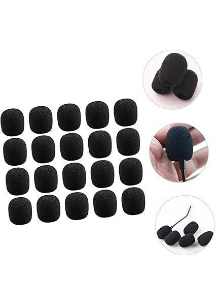 Pratik Mikrofon Aksesuarları 40 Adet Yaka Kulaklık Mikrofonu Sünger Rüzgar Geçirmez ve Yüksek Malzeme fırsatları