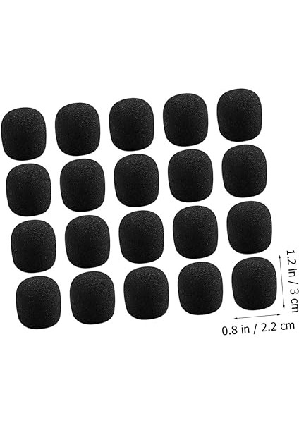 Pratik Mikrofon Aksesuarları 40 Adet Yaka Kulaklık Mikrofonu Sünger Rüzgar Geçirmez ve Yüksek Malzeme indirimleri