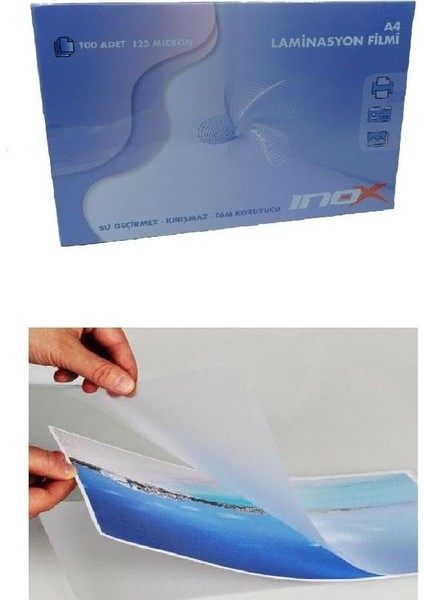 Laminasyon 125 Mic. 10 Lu 1 Paket Inox Laminasyon
