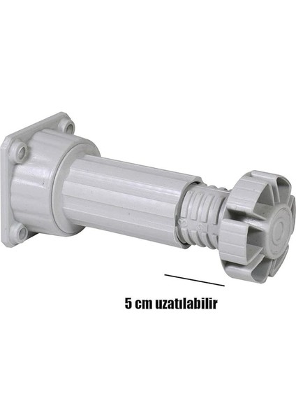 Mobilya Kanepe Baza Tezgah Dolap Ünite Ayağı Ayarlı 10 cm Gri Ayak (10 Adet) modelleri