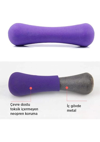 Neopren Dambıl 2X1KG Mor fırsatları