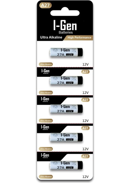 27A Pil 5'li Paket 12V MN27 (27A / A27 / L828)