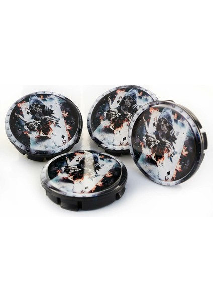 Skull Ace Tuning Damla Geçme Jant Göbeği 4'lü 55MM