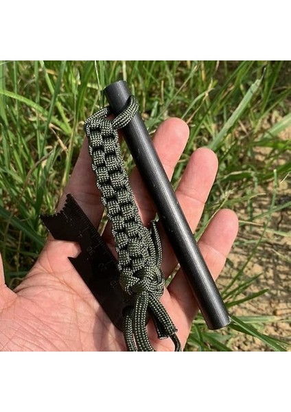 Paracord Ipli 10CM x 10MM Magnezyum Bar Ateş Başlatıcı Acil Durum Çakmak Taşı Çubuğu indirimleri