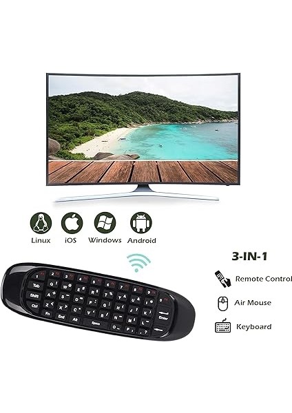 Smart Air Fly Mouse, 2.4ghz Mini Kablosuz Klavye ve Uzaktan Kumanda, Destek Hareket Sensörü, Pc, Smart Tv, Htpc, Android Tv Box fiyatları