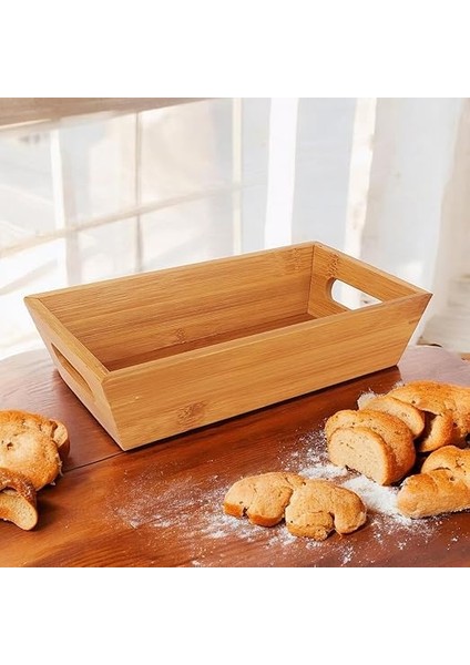 Deconox Bambu Ekmek Sepeti 23X13X7CM, Bambu Ekmeklik, Bambu Ekmek Sunumluk fiyatları
