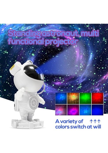 Astronot Gece Lambası Galaxy Projektör,led Galaksi Işık Projektörü Çok Renkli Nebula Galaksi Yıldızlı Gece Işığı Uzaktan Kumandalı Projektör Lambası Yatak Odası modelleri