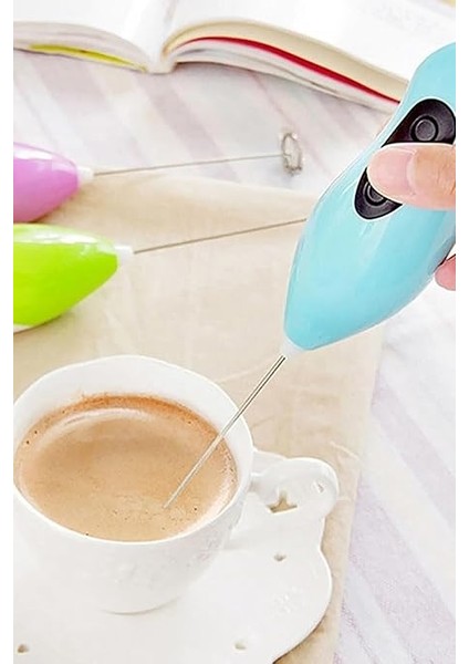 Pilli Kahve Öğütücü ve Karıştırıcı Mikser, Süt Köpürtücü Mini Mikser, MKSR001 fırsatları