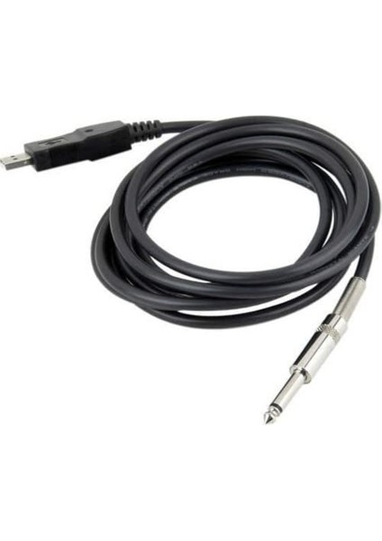 USB To 6.3 mm Çivi Jack Gitar Saz Bağlantı Kablosu 6.3 mm USB Çevirici