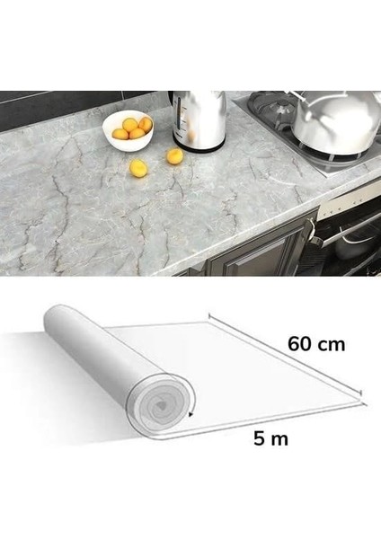 x 60 cm Mermer Desenli Masa Tezgah Mutfak Su Geçirmez Yapışkanlı Folyo Sticker fırsatları