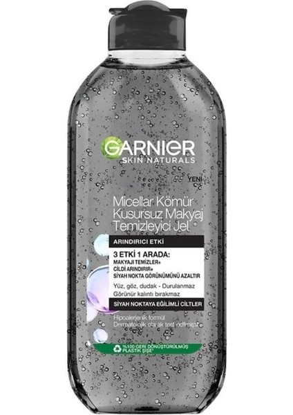 Micellar Kömür Kusursuz Makyaj Temizleyici Jel (400 Ml)