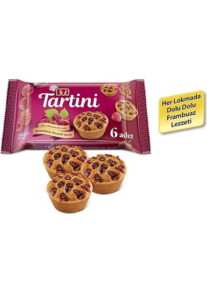 Tartini Frambuazlı Turta 114 G x 14 Adet fırsatları