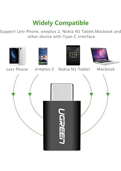 Micro USB To Type-C Dönüştürücü Adaptörü, Siyah fiyatları