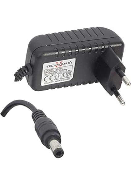 PM-8115 12 Volt - 1.5 Amper Plastik Kasa Priz Tipi Adaptör 5.5 * 2.5 Uç
