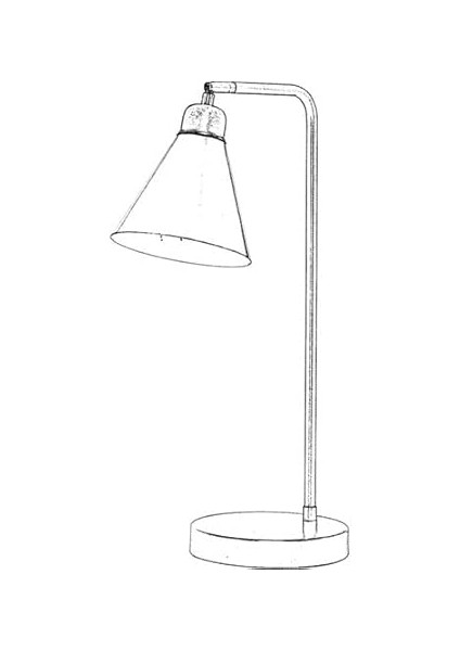 ML-62077-01 Eskitme Kaplama Masa Lambası E27 Metal 32X16CM fırsatları