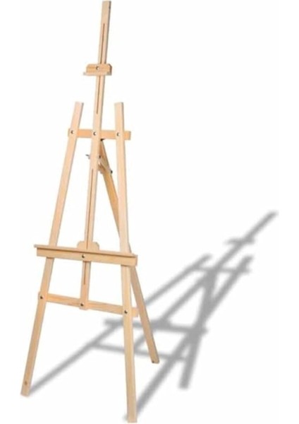 Doğal Seramik Hamuru Şövale 172 cm Ahşap Resim Şovalesi Ressam Sehpası Ayarlanabilir