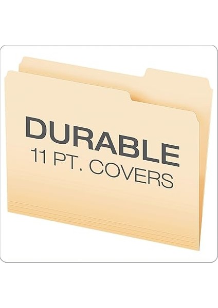 Dosya Klasörü, Mektup Boyutu, 1/3 Kesim, Manila, Kutu Başına 250 Adet (752250) indirimleri