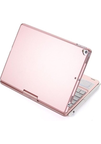Ipad 8. ve 9. Nesil 2020/2021 ile Uyumlu 10.2 Klavyeli Kılıf 360 Dönebilen Rgb Tuşlu Touchpad, Pembe modelleri