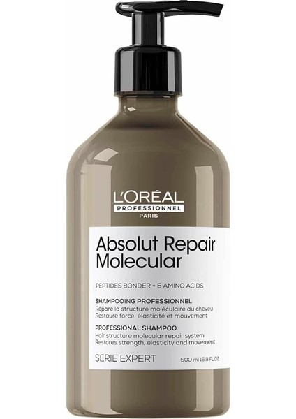 Professionnel Paris Serie Expert Absolut Repair Molecular Tüm Yıpranmış Saçlar Için Arındırıcı Şampuan 500ML