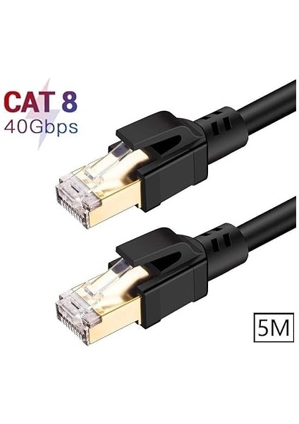 Plus PX-5216 5 Metre Cat8 Kablo, 40GBPS S/ftp 2000MHZ Yüksek Hızlı Internet Kablosu fiyatları