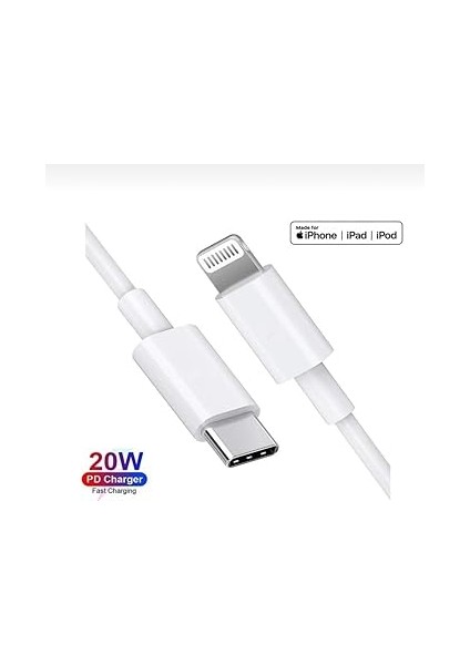 Type-C (Usb-C) To Lightning Şarj Kablosu 20W Data Transfer ve Hızlı Şarj Kablosu 2 Metre Beyaz iPhone 14/13/12/11 Pro Max Mini X/xr/xs/x/8/7/6/6s/se Plus Serileriyle Uyumlu Pd IPHONE indirimleri