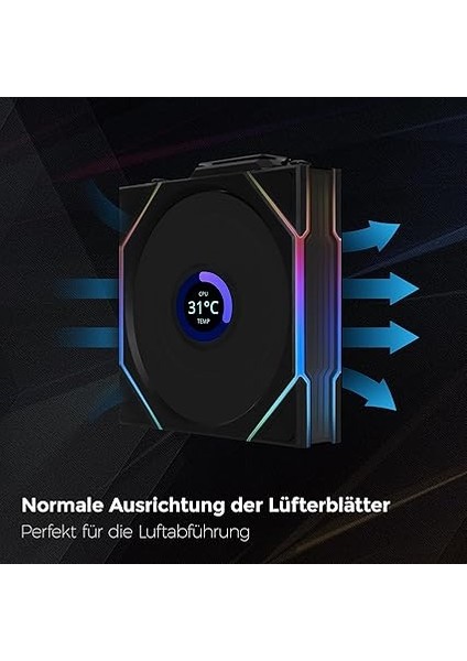 Li Unı Fan Tl Wıreless LCD 3X120MM Siyah Kasa Fanı (G99.12TLLCD1W3B.00) fiyatları