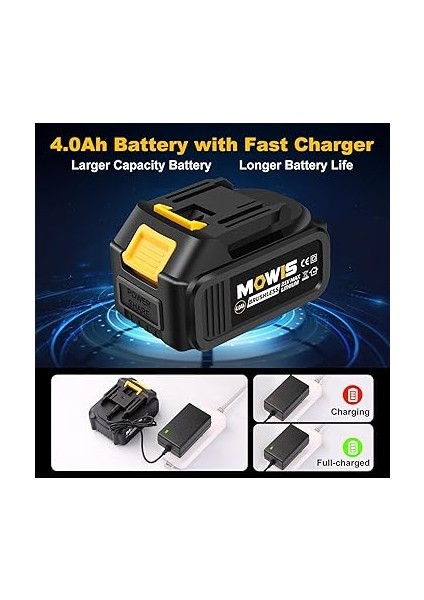 Akülü Darbeli Matkap Için 21 V 4,0 Ah Lityum Iyon Akü Yedek Paketi fiyatları