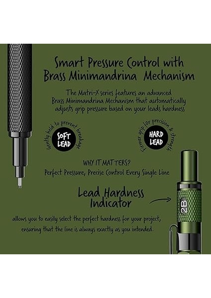 Office Matri-X Versatil 0.5 mm Kalem, Silgili, Yeşil fırsatları