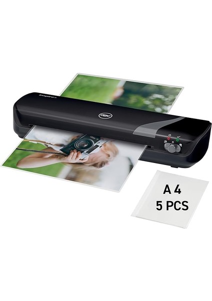 Inspire+ A4 Evde Kullanım Laminatör, A4 Torbalar ve Daha Küçük, 1 Yıl Garanti, Siyah, 440207