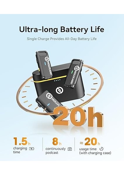 Hollyland Lark M1 Kablosuz Yaka Mikrofonu, Aktif Gürültü Azaltma, 200 M Menzil, 8 Saat Pil Ömrü, Ultra Mini Taşınabilir, Kablosuz Takmalı Mikrofon, Dslr Kamera, Iphone, Android Pc Için (Siyah) indirimleri