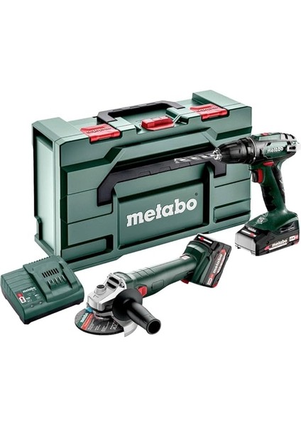 685204500 Combo 2.4.3 Bs 18 Akülü Matkap + W 18 L 9-125 Akülü Avuç Taşlama Seti (1 Adet 4.0 Ah 18V Akü + 1 Adet 2.0 Ah 18V Akü + Şarj Cihazı)