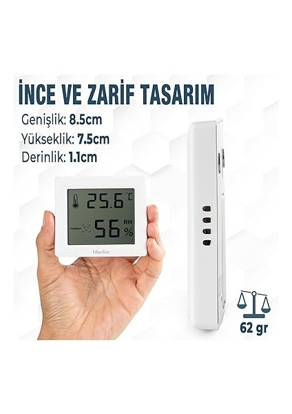 Dijital Oda Termometresi ve Nem Ölçer – LCD Ekranlı, Kompakt Higrometre, Iç Mekan Sıcaklık ve Nem Takibi, Mıknatıslı & Ayaklı & Duvar Tipi Kullanım – Mutfak, Bebek Odası, Ofis, Sera Için Uygun indirimleri