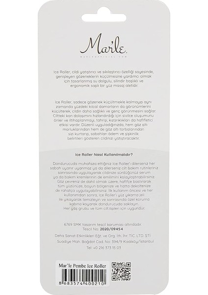 Cilt Sıkılaştırıcı Pembe Ice Roller Yüz Masaj Aleti modelleri