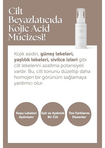 Cilt Beyazlatıcı Aydınlatıcı Glutatyonlu Leke Karşıtı Krem Kolajen, Niacinamide & Kojik Asitli 50 ml modelleri