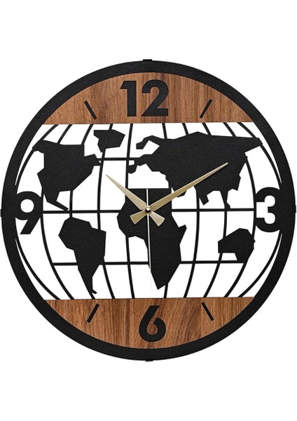 41 cm Metal Malzeme Akarsaniye Sessiz Mekanizma Dekoratif Duvar Saati