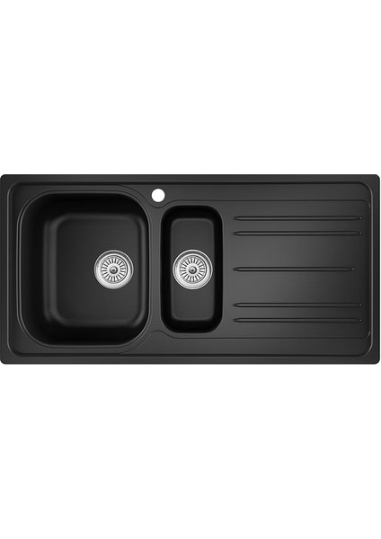 NS150R Noah Serisi 1.5 Göz Damlalıklı 50X100 Eviye Siyah