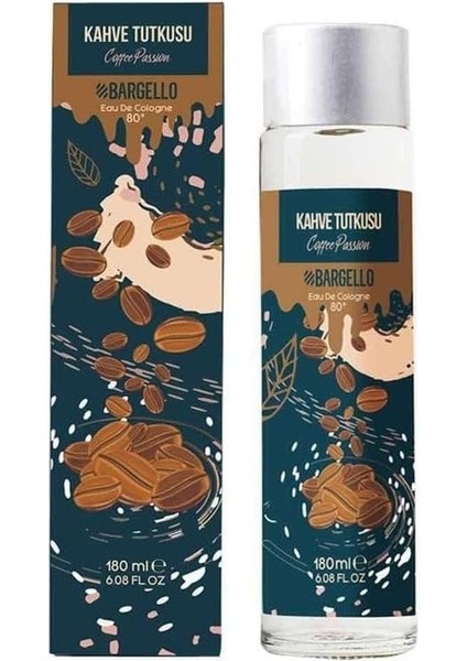 Kahve Tutkusu 180 ml Cam Dökme Kapak Kolonya Edc