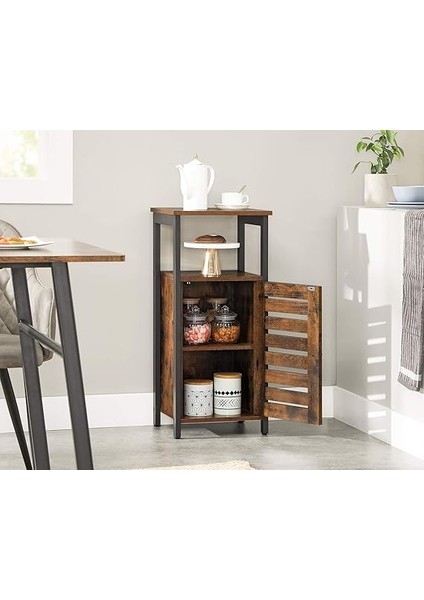 Yan Dolap, Komodin, Sağlam, 2 Açık Raflı Komodin, Endüstriyel Tasarım Komodin, Oturma Odası, Yatak Odası, Koridor, Vintage, LSC34BX indirimleri