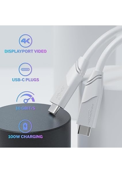 – Usb-C Kablosu, USB 3.2 Gen 2 – 2m (Veri Kablosu/şarj Kablosu, Güç Dağıtımı ile 10 Gbit/s ve 100 W'a Kadar Şarj Akımı/pd 3, Entegre Çip, Beyaz) fiyatları