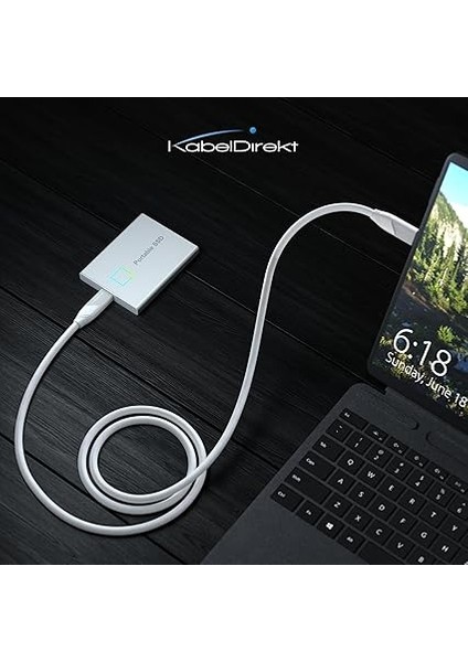 – Usb-C Kablosu, USB 3.2 Gen 2 – 2m (Veri Kablosu/şarj Kablosu, Güç Dağıtımı ile 10 Gbit/s ve 100 W'a Kadar Şarj Akımı/pd 3, Entegre Çip, Beyaz) modelleri