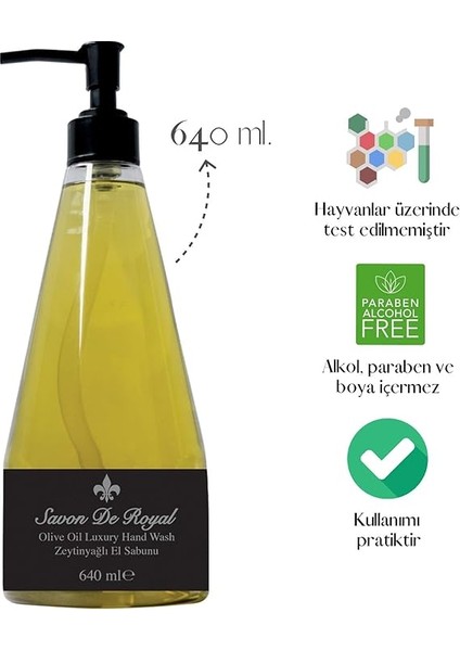 De Royal Zeytinyağlı Sıvı El Sabunu (640 Ml) fiyatları