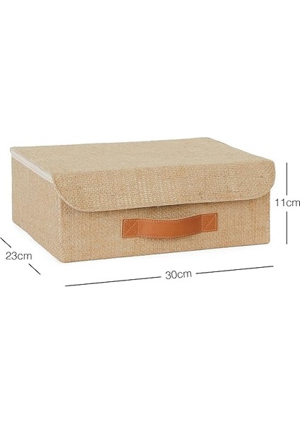 Home Textile Çekmece Içi Jüt Kapaklı Kutu 30 x 23 x 11 cm fiyatları