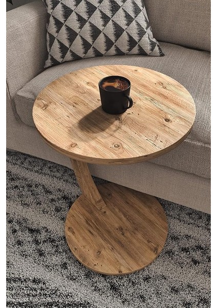 Tekerlekli C Sehpa Koltuk Sehpası Yan Sehpa Zigon Sehpa Servis Sehpası - Atlantik Çam modelleri