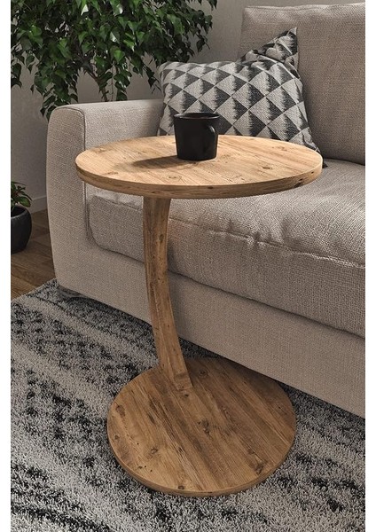 Tekerlekli C Sehpa Koltuk Sehpası Yan Sehpa Zigon Sehpa Servis Sehpası - Atlantik Çam fırsatları