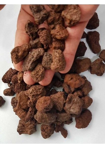 Akvaryum Taşı 10 kg 10-15 mm Akvaryum Pomzası Teraryum Taşı Kırmızı Pomza Lav Taşı Volkanik Cüruf