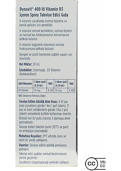 Vitamin D3 400 Iu modelleri