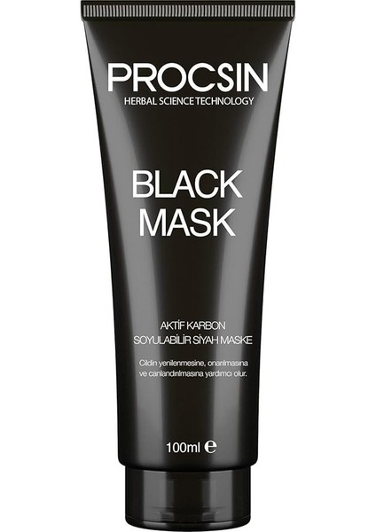 Siyah Nokta Giderici Aktif Kömürlü Siyah Maske 100ML