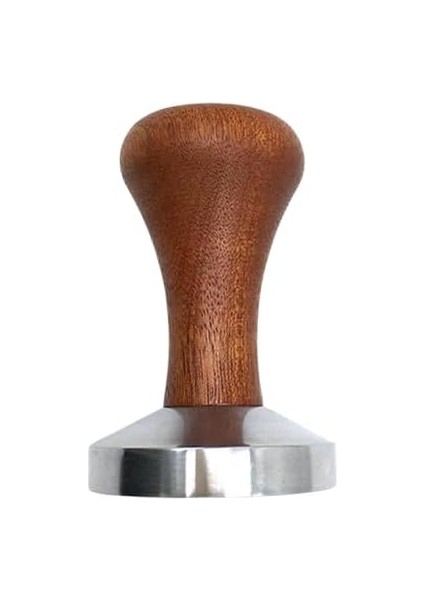 Time Ahşap Saplı Barista Kahve Tamper, Paslanmaz Çelik Taban (51 Mm)