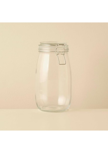 Maıson Elsa Tel Kelepçeli Cam Kavanoz, Naturel, 1500CC